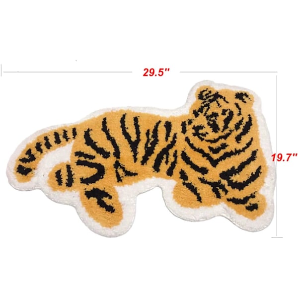 Söta mjuka tigerformade djur Badmatta område Matta för sovrum Badrum Kök Golv Vattenabsorption Halkfri liten matta Dörrmatta Barnrum