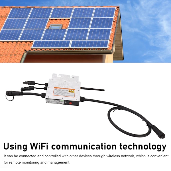 350W Nettilkoblet Inverter Temperatur Strøm Spænding Beskyttelse WiFi AC220V Solcelle Nettilsluttet Inverter med Cloud Overvågning Lagring til Solpanel