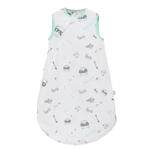 Anti-sparka täcke för baby i bomullsgaze sovsäck.