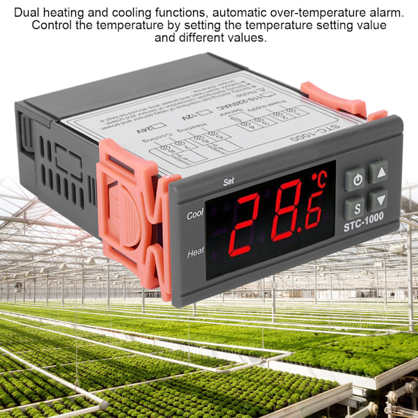 Temperaturregulatorbryter Akvarium Maskin Elektronisk Digital Display Mikrodatamaskin AC110~220V