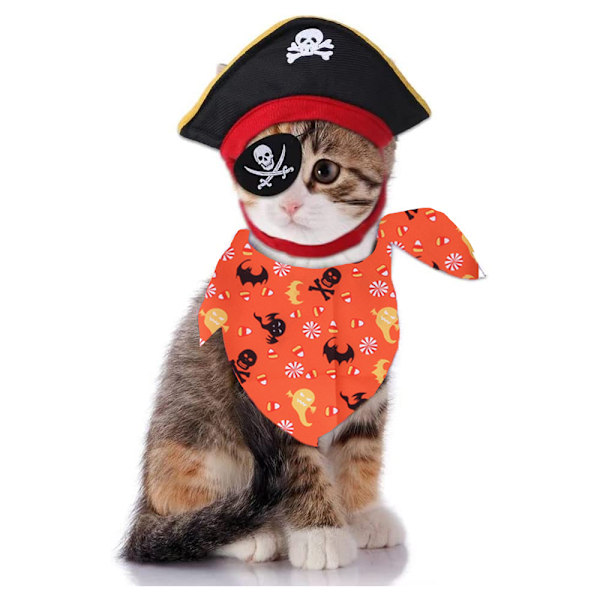 Pirat Hundekatte Kostume Dragt Halloween Sjov Kæledyrs Tøj