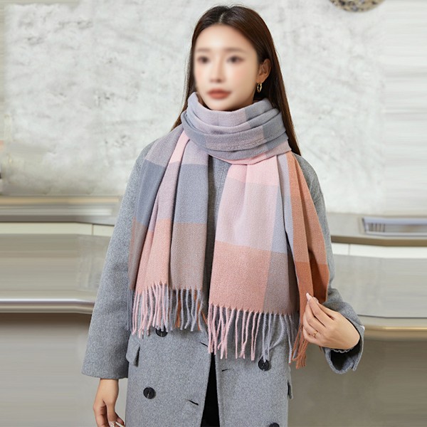 Mjuk vinterscarf, damhalsdukar dam mjuk modehalsduk, present till kvinnor