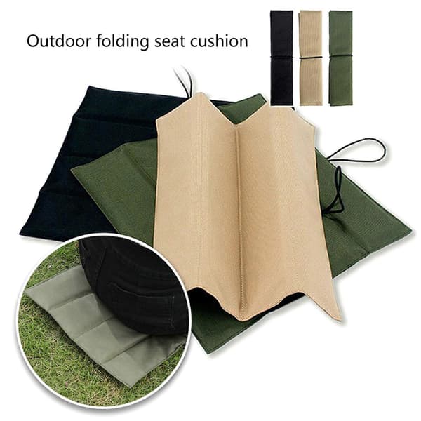 2-pack Practical Foldable Camping Mat Travel-Friendly Seat Mat Reversible Mat for Outdoor Play Tear-Resistant Brown[D] Khaki