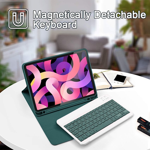 Tangentbordfodral Trådlöst tangentbordsskydd med pennhållare Tangentbordfodral för ipad 11-tums Pro/10,9 Universal [2021/2020/2018]