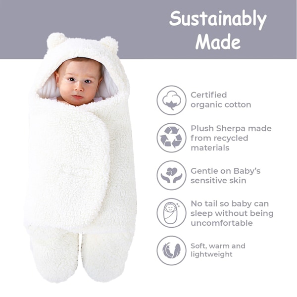 Söta Nyfödda Babyfilt Plüsch Swaddle-Filtar