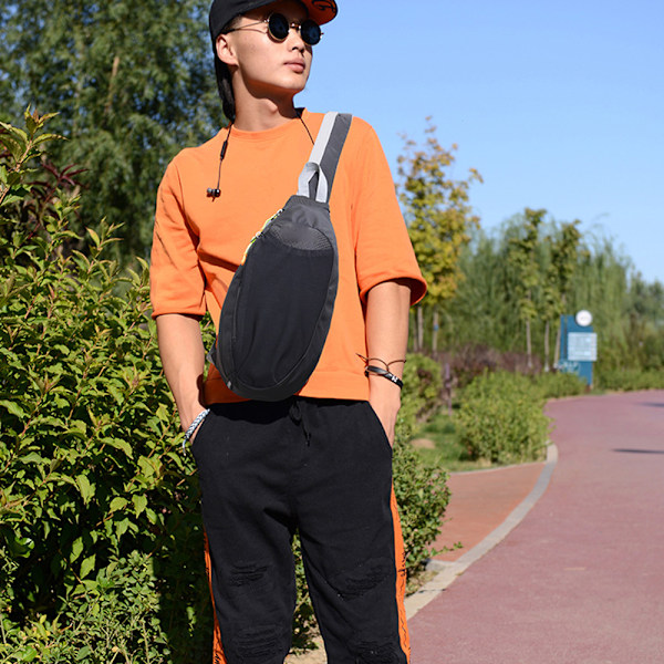 Multifunksjonell vanntett messengerbag fritids skulderbag sports brystbag