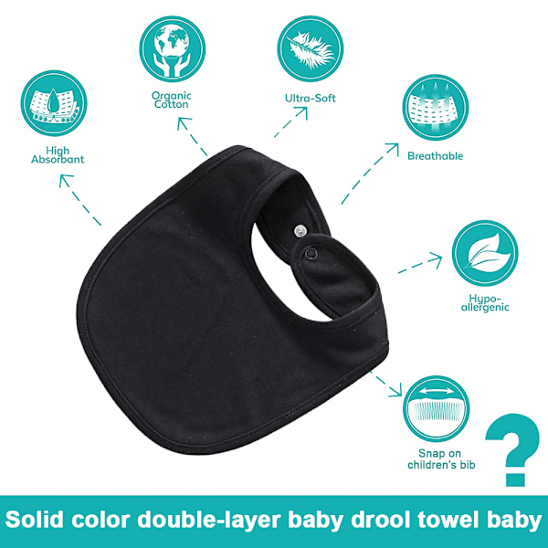 Baby Bandana-Sjal Spott-Bibbar Mjuka och Absorberande Organiska Bomullsbandana-Bibbar Set för Pojkar Flickor Nyfödda Unisex