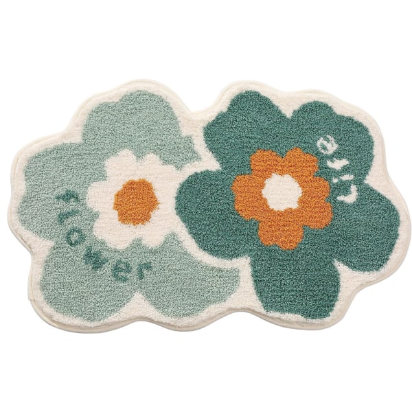 Simple flower bathroom absorbent non-slip mat, fresh household