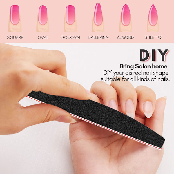 10 stk. Manicure Frosted Papir Dobbeltsidet