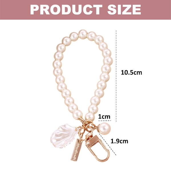 Nyckelring Armband handledsnyckelring Bil Pärlnyckelring Bangle Kedjor för kvinnor, Handväska Väska Dekorationer