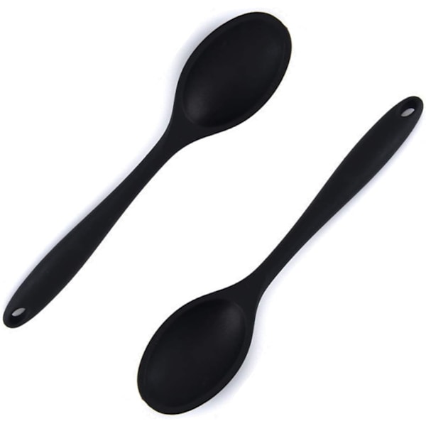 Silikon nonstick blandningsskedar set 2 - delar, hög värmebeständig till 480°F, hygieniskt köksredskap i ett stycke, för set för omrörning