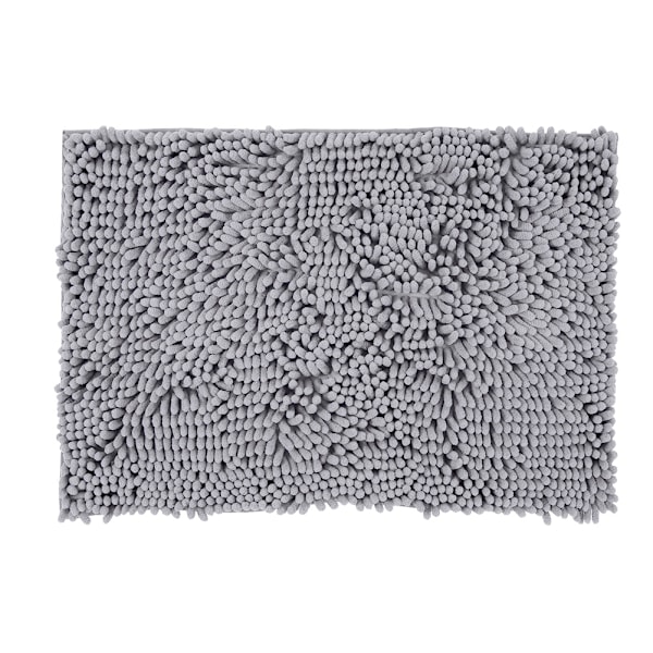 Chenille Halkskyddande Vattenabsorberande Halkskyddande Matta Badrum Vardagsrum (Grå Kamel)