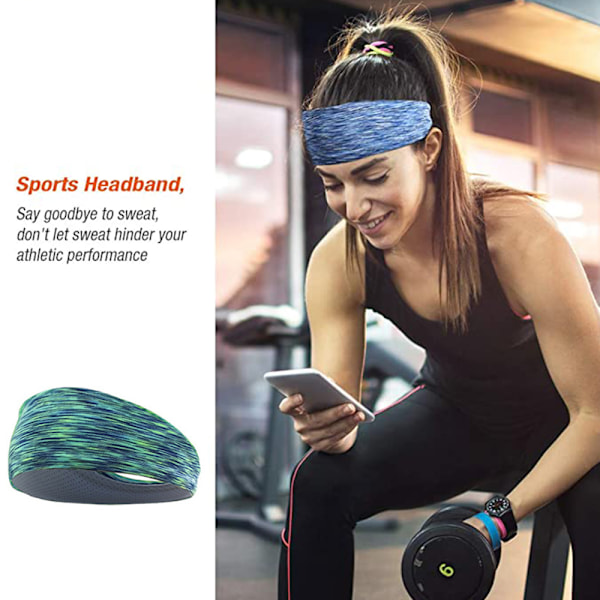 Huvudband för män, 3-pack svettband för träning, sportkylande huvudband för löpning, crossfit, fitness, yoga, cykling, vandring, elastiskt svettband