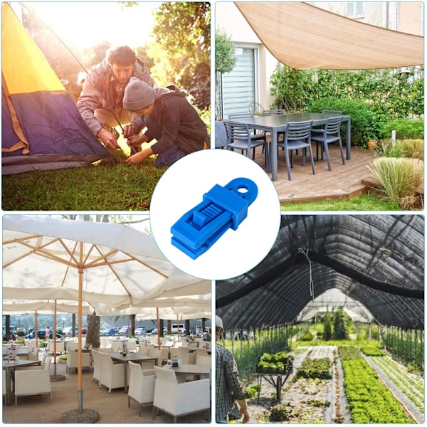 10 st Tarpklämmor med Karabinkrok - Tunga Låsgrepp Tumskruv Camp Tältklämma för Markiser Utomhus Camping Husvagn Taköverdrag Bilöverdrag