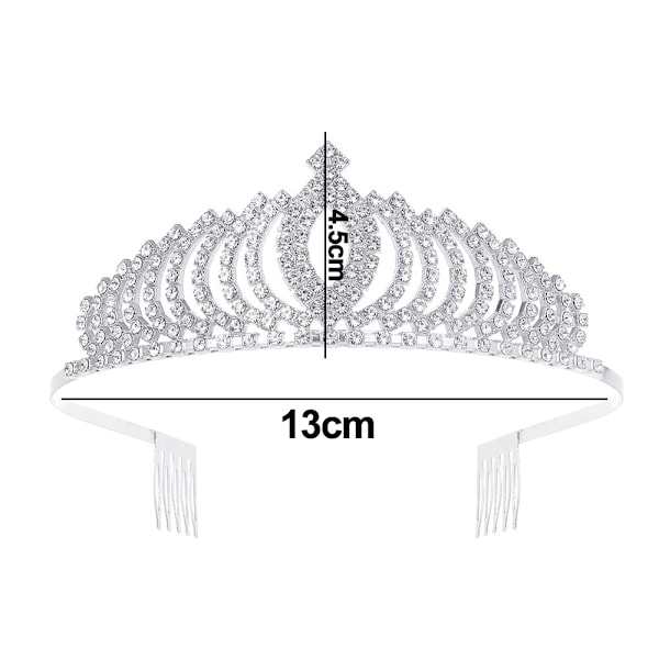 Elegant Rhinestone-besat Krone til Kvinder