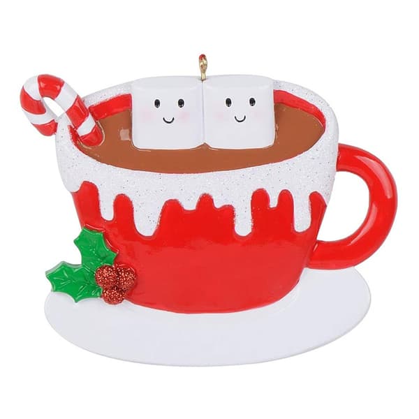 Fem julgransdekorationer - julkaffekoppar