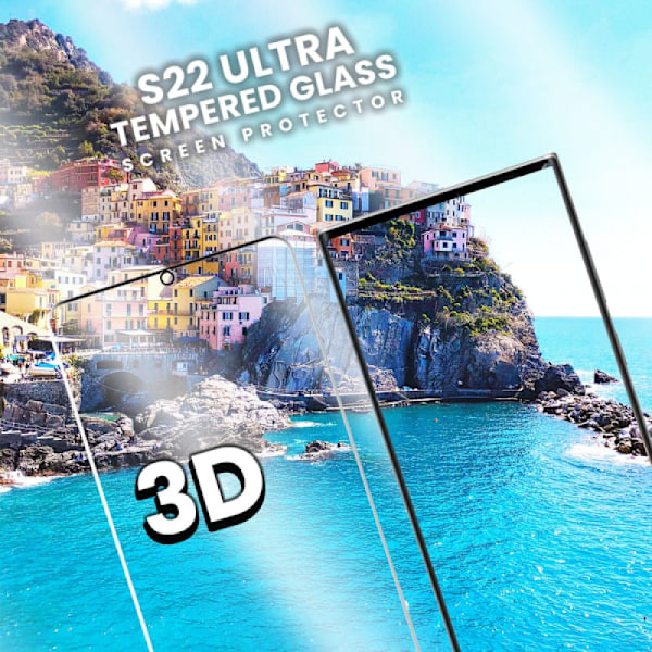 Samsung S22 ULTRA - 9H Karkaistu Lasi - 3D Super Laatu