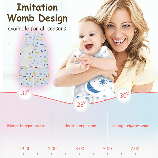 Sovesekk for babyer - silkestoffsvesekk for å swaddling babyer