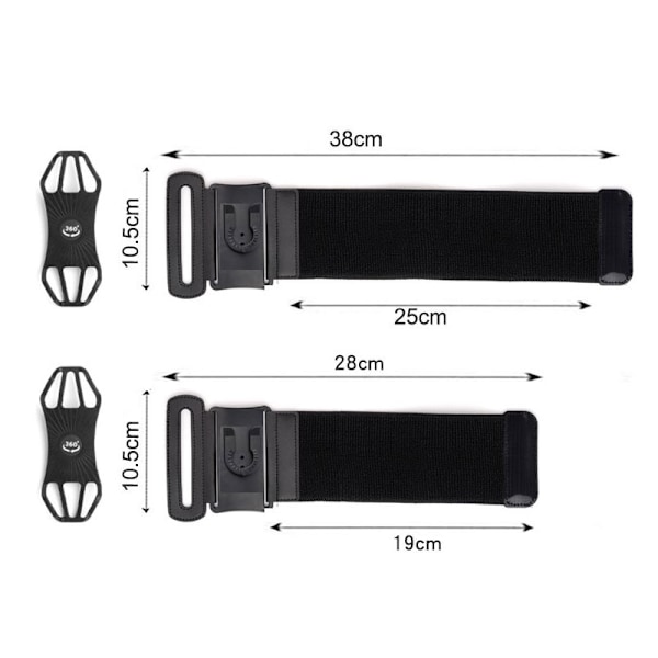 180 graders roterande sportmobiltelefonarmband för män och kvinnor utomhuslöpning armband roterande svängbar mobiltelefonarmband - Passar de flesta