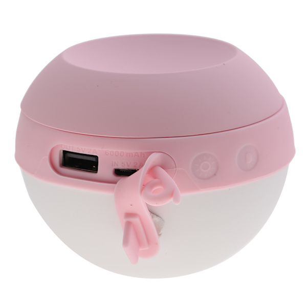Söt Handvärmare Explosionssäker USB Elektrisk Mobil Powerbank Mini Smink Spegel Vinter Rosa