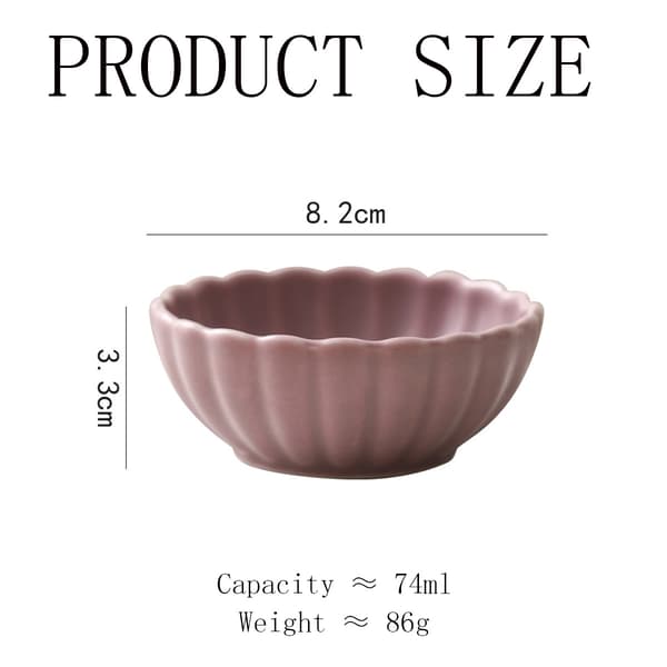Ceramic Sauce Bowl, Mini Side Dish, Spice Bowl/Sushi Sauce Dipping Bowl, Snack Serving Bowl, Ceramic Small Plate Set