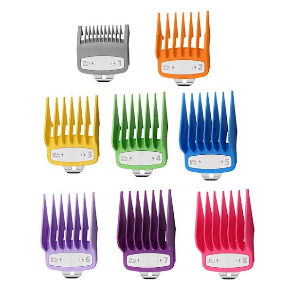 Clipper-suojukset Wahl-leikkurille metallisella klipsillä – Sopii täysikokoisille Wahl-leikkureille (10/8 pakkaus)