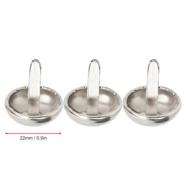 20 st 22 mm Svampformade Dekorativa Nitar DIY Zinklegeringsspikar Hårdvaruaccessoarer 22 mm Silver