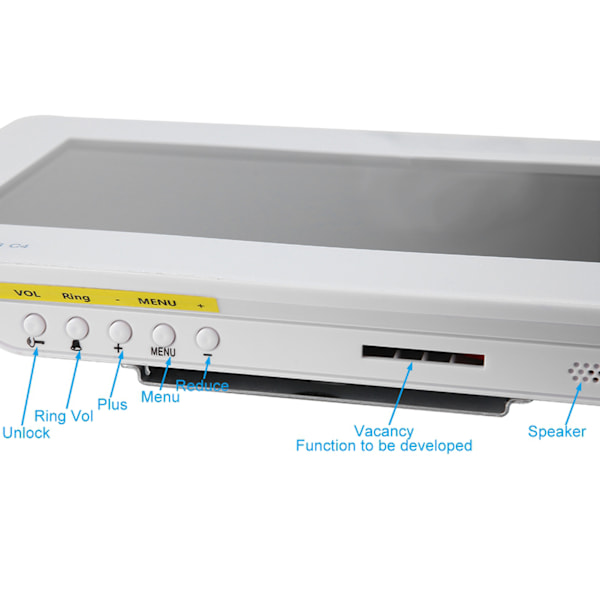 7 tum LCD-monitor Intercomkamera Videodörrtelefon Dörrklocka Access Control System 110-240V (UK)