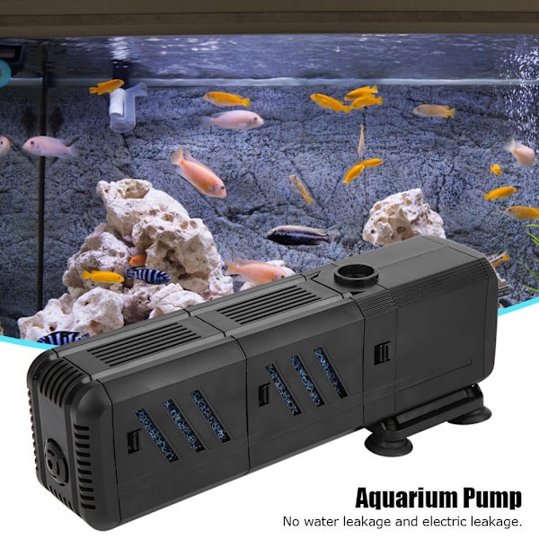15W Submersibel Pump Vatten Luft 3 i 1 Filter Fontän Justerbar Damm Tank AC 220V‑240VEU Stickkontakt