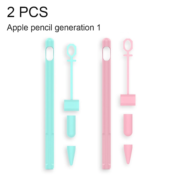 2-pak Silikonhylster kompatibel med Apple Pencil 1. generation, blød beskyttende greb anti-slip