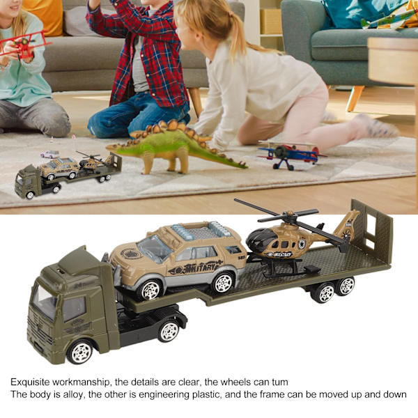 4 kpl setti 1: 64 Alloy Engineering Car Vehicle Playset Set Simulointi Rakennusperävaunu Tyyppi C