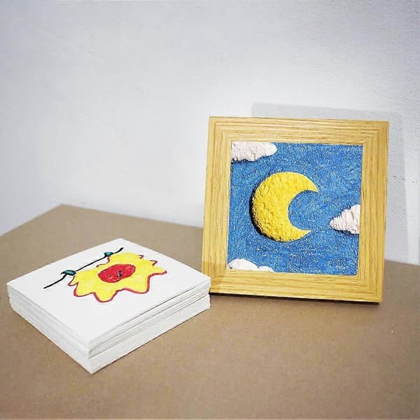 Magisk skumteksturpapir - 4x4 tommer hvide cellulosekort, DIY kunst- og håndværksmaterialer til akrylmaling 10Sheets