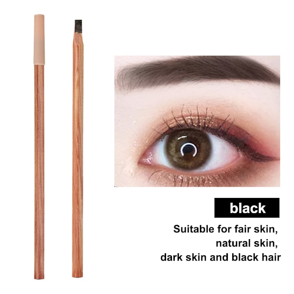 Øjenbrynsblyant, Hard core, Original træ, Vandfast, Svedfast, Holdbar og fin makeup