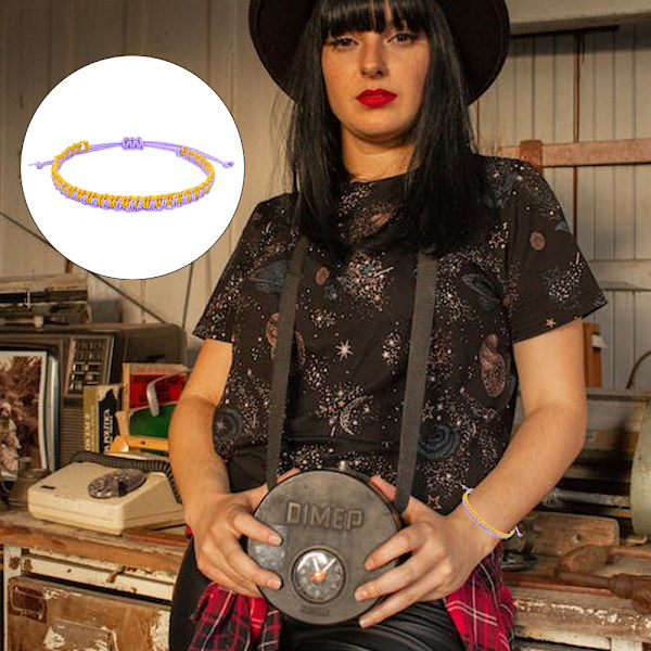 2 st Tvåfärgad vävd handrep Armband, Amulett, Smyckestillbehör för kvinnor och tonårsflickor, Lycka till