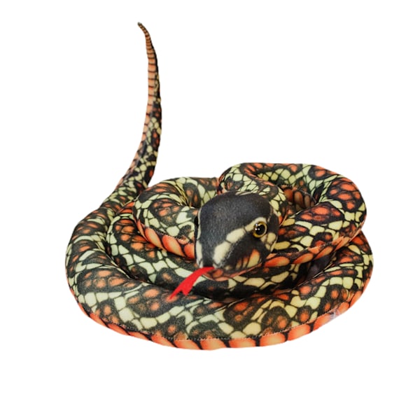 200cm Simuleret Fyldt Python Børnelegetøj Plysdyr Slange Legetøj Hjemmedekoration Gave til Børn og Venner