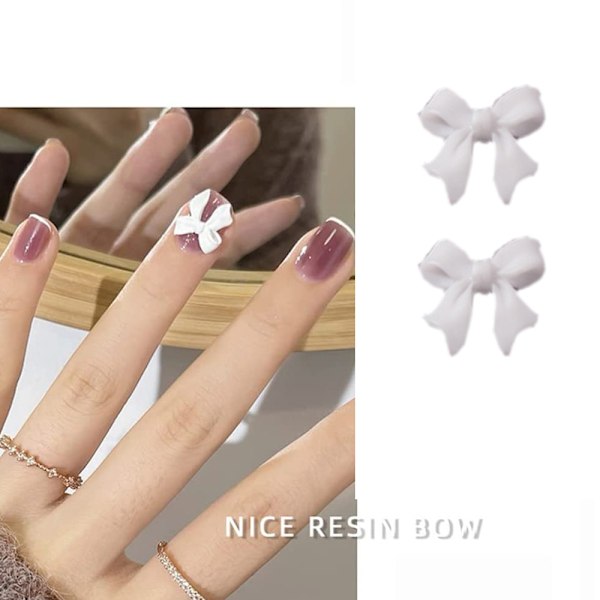 200 st 3D Rosett Nagelkonst Dekorationer, Färgglada Rosett Nageltillbehör 3D Rosetter Nagelcharms för Resin Flatback Nagelkonst Design