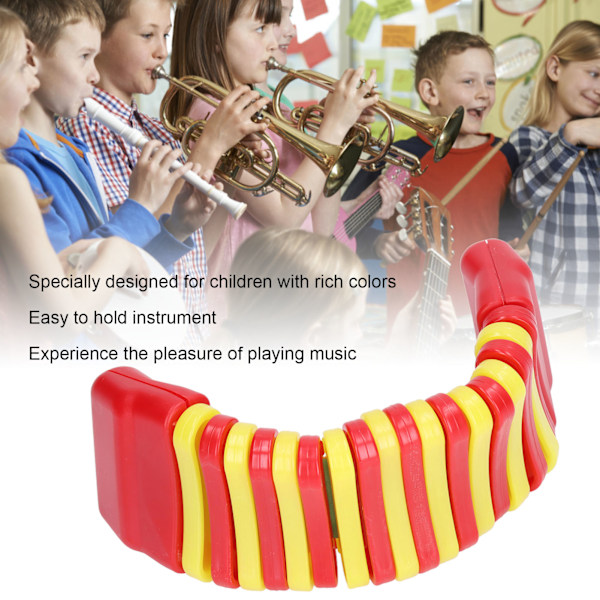 Orff Barneperkusjonsinstrumenter Lyse Farger Tidlig Utdanning Verktøy Rød Gul Lyd Perkusjonsinstrument for Hjemmet