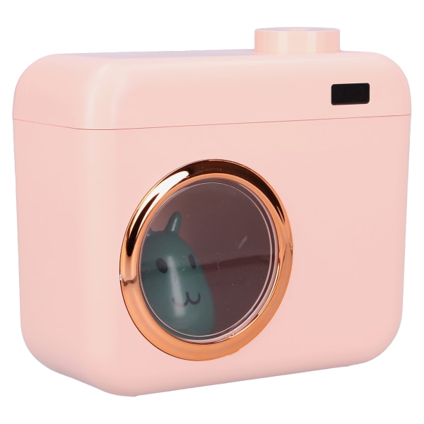 Rosa kameraformad luftfuktare med omgivande ljus bärbar