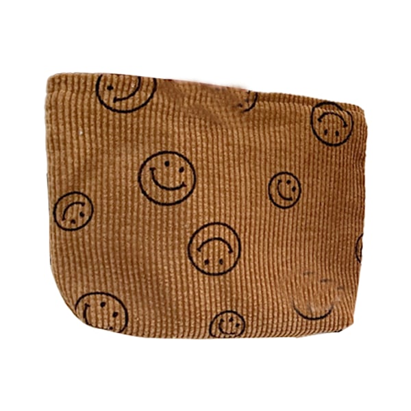 Plettet Kosmetikpung, Retro Smiley Opbevaringstoilettaske