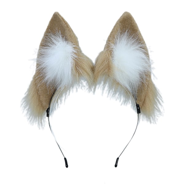 Katte-Ræv Faux Fur Ørehovedbånd Sød Halloween Kostume Håndlavet Dyre Pelsøre Hårbøjle