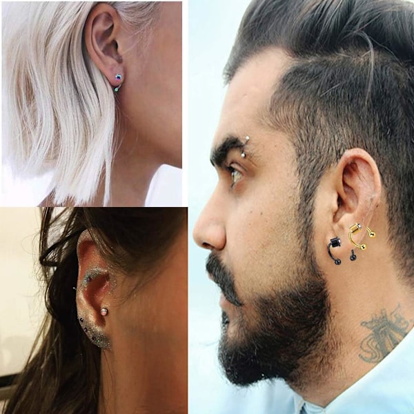 Falsk Nesering Hoop Magnetisk Septum Nesering Hestesko Rustfritt Stål Faux Falsk Neseseptum Ringer Ikke-Pierced Clip On Nesering Ringer