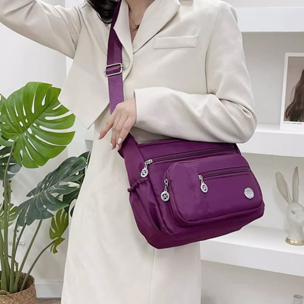 Crossbody-väskor för kvinnor Trendig axelremsväska Crossbody-väska för kvinnor Vattentät Lätt Casual Axelhandväska Plånbok Ryggsäck