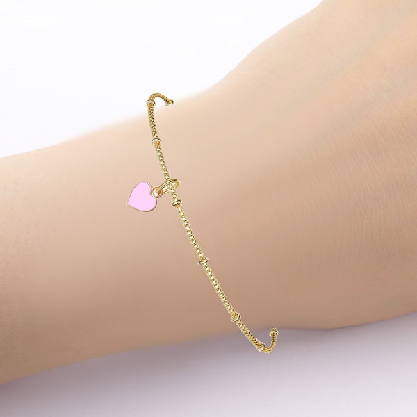 Kjedearmbånd og ankelkjeder i rustfritt stål for menn og kvinner, armbånd (15+5cm), ankelkjede (21+5cm) Justerbar