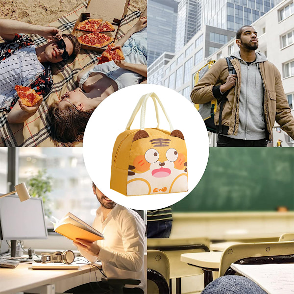 En tecknad termisk väska, bärbar risväska för studenter, ta med risväskan till jobbet