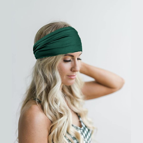 6-pack Hårband för Kvinnor Boho Breda Hårband Knuten Huvudband Turban Hårtillbehör