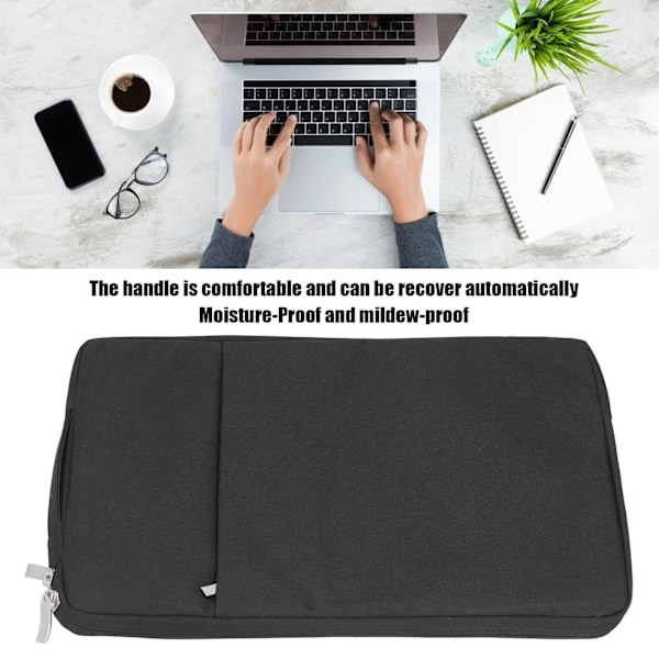 Laptopfodral Svart Polyester Notebook Dator Skyddande Väska Tillbehör för MacBook 11.6 tum