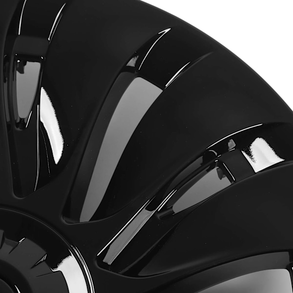 4 stk. Hjulnavkapsel Symmetrisk Glans Sort Bil Hjulkapsel Udskiftning til Tesla Model Y 19 Tommer Hjul 2020 til 2023