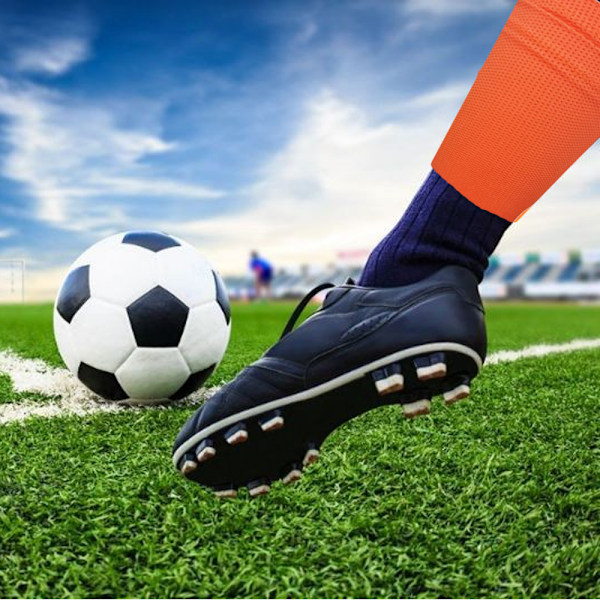 Fotbollsskydd för Barn Ungdom Vuxen, Vadenkompressionsskydd, Stöd för Splint Baseboll Boxning Kickboxning, VM-Fotbollspresenter