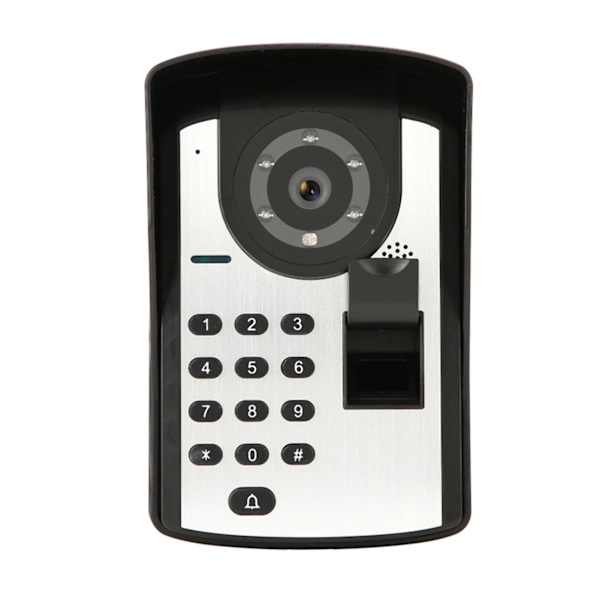 7-tums LCD-skärm Lösenord Fingeravtryck Video Dörr Visuell Intercom Dörrklocka AU-kontakt 110-240V
