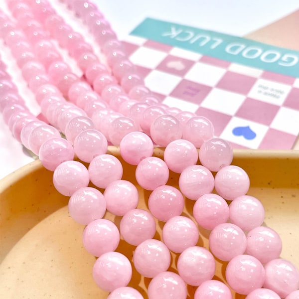 Pyöreät irto-puolijalokivet helminä DIY-rannekorujen, kaulakorujen ja korujen valmistukseen, joulu- ja syntymäpäivälahjoja